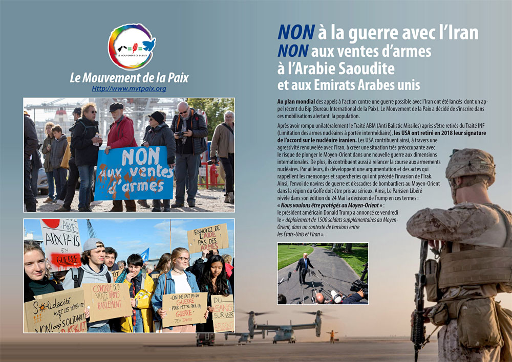  NON À LA GUERRE AVEC L’IRAN Flyer-Non-Guerre-Iran-Non-vente-darmes-Arabie-saoudite-1